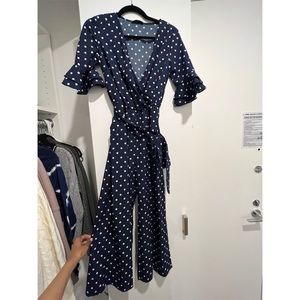 Trumpet Sleeve Wrap Jumpsuit